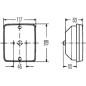 Lampa cofania, 12/24V białe światło przykręcana 139x63x117 mm płaska wtyczka Hella