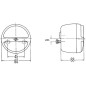 Lampa tylna zespolona, okrągła 12V czerwona/pomarańczowa/biała przykręcana Ø 80 mm Hella