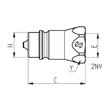 "Szybkozłącze wtyczka 1/2"" gwint wew. 1/2"" BSP 2NV"