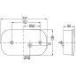 Lampa tylna zespolona 247x138mm, prawa 12V