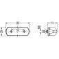 Lampa oświetlenia tablicy rejestracyjnej 5W prostokątna 12/24V biała przykręcana 80x31mm płaskie przyłącze Hella