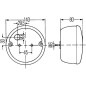 Lampa tylna zespolona, okrągła 12/24V pomarańczowa/czerwona przykręcana Ø 140 mm Hella