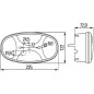 Lampa tylna zespolona 225x122mm, lewa Cargoluna