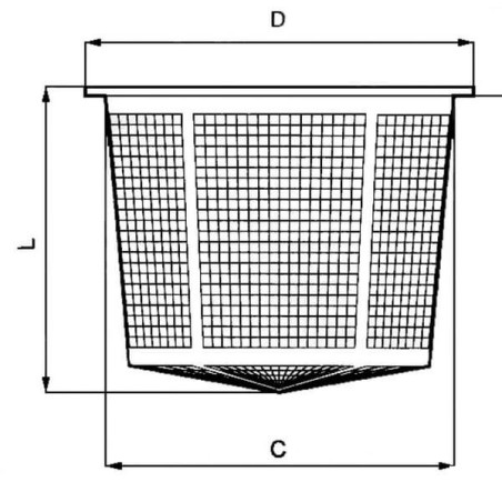 Sito wlewowe, Ø 400 x 254 mm