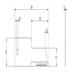 Nóż rozdrabniacza słomy, stały 198x50x3 mm Ø 13 mm