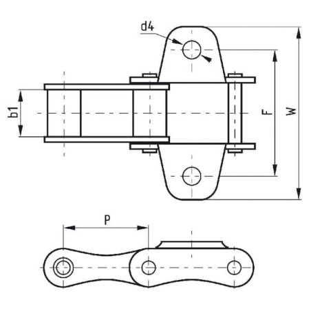 Łańcuch podajnika pochyłego, (rolka 5 m)