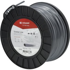 Żyłka tnąca Ø 4mm 72m kwadratowa Titanium Power szara Kramp