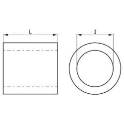 Tulejka gumowa podsiewacza, Ø 30x11, L-38