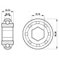 Łożysko kulkowe zwykłe 32x80x36.5 mm