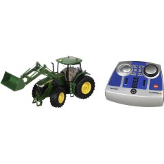 John Deere 7310R z ładowaczem czołową ze zdalnym sterowaniem bluetooth i w aplikacji