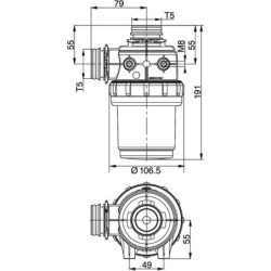 Filtr ssawny 60-100 l T5