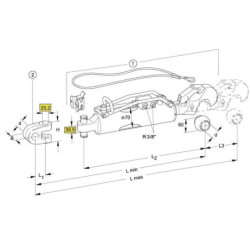 Łącznik górny hydrauliczny, hak z kulą kat.3/2, Ø 70 mm