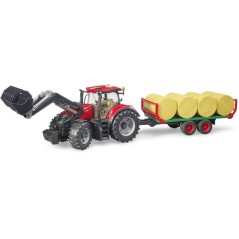 Bruder Ciągnik Case IH Optum 300 CVX z ładowaczem czołowym i przyczepą U03198