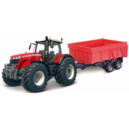 Ciągnik Massey Ferguson 8700 z przyczepą-wywrotką