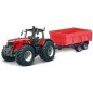 Ciągnik Massey Ferguson 8700 z przyczepą-wywrotką