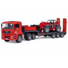 Bruder MAN TGA Low loader truck with Manitou Telescopic loader MLT 633 U02774