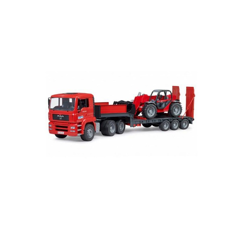 Bruder MAN TGA Low loader truck with Manitou Telescopic loader MLT 633 U02774