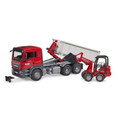 Bruder MAN TGS Truck with Roll-Off-Container and SchäfferCompact loader 2630 U03767