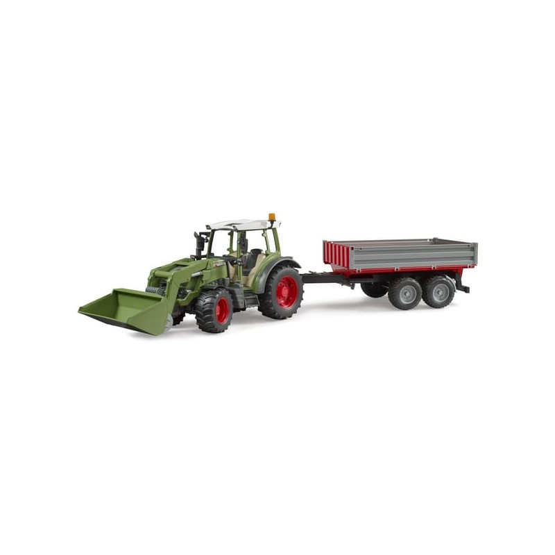 Bruder Fendt Vario 211 with frontloader and tipping trailer U02182