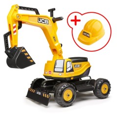 Koparka podsiębierna JCB z otwieranym fotelem i kaskiem