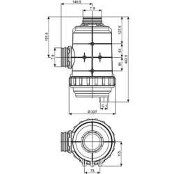 Filtr ssawny 400-800 l T9