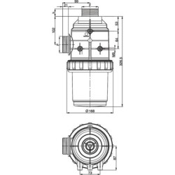 "Filtr ssawny 200-260 l 2 1/2"" AG"