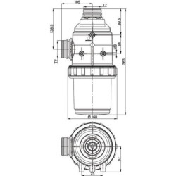 Filtr ssawny 200-260 l T7