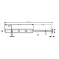 Napinacz gumowy do plandek Kramp, 274 mm