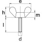 Śruba skrzydełkowa DIN316 M12x25 mm ocynk Kramp