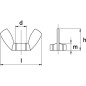 Nakrętka skrzydełkowa ocynk Kramp, M12