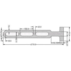 Napinacz gumowy do plandek Kramp, 278 mm