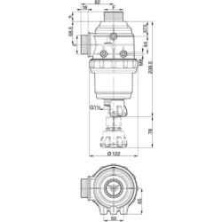 "Filtr zasysający 100-160 l 1 1/2"" AG"