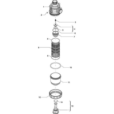 "Filtr zasysający 100-160 l 1 1/2"" AG"