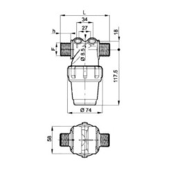 "Filtr ciśnieniowy 80-100L-3/4"""