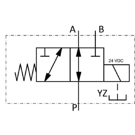 Zawór sterujący 3/2-3/4-24VDC