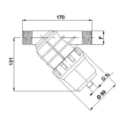 "Filtr ukośny 1""M 50 M"