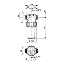 "Filtr ciśnieniowy 200-280L-1 1/2"""