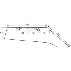 Lemiesz dziobowy, prawy M22SR Lemken