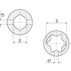 Widłak, na rurę profilowaną, na kołek sprężysty, 39.50 mm, W2400/P400/W400E Walterscheid