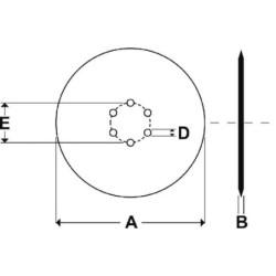 Talerz kroju gładki 500x100x5 mm