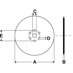 Talerz redlicy wysiewającej, D350/70/35x3 mm