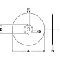 Talerz redlicy wysiewającej, D350/70/35x3 mm