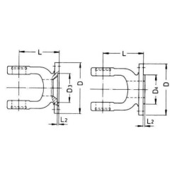 Widłak, z kołnierzem, W2400/P400/W400E Walterscheid