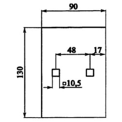 Zgarniak 90x3x130mm