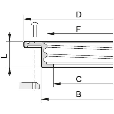 Pierścień montażowy pokrywy 462 mm