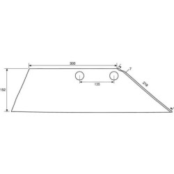 Lemiesz prawy SB45D 449x150x11 mm Lemken