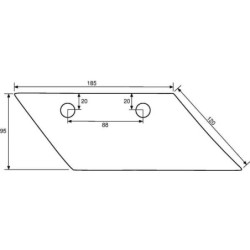 Lemiesz przedpłużka, prawy S185 Lemken