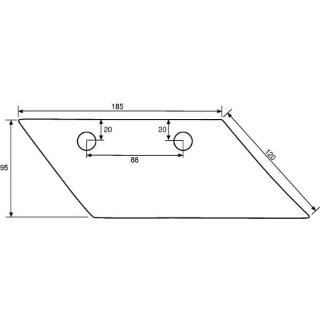 Lemiesz przedpłużka, prawy S185 Lemken