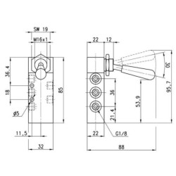 Zawór elektromagnetyczny 5/2-drożny