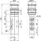 Zawór 5/2-drożny, z przyciskiem